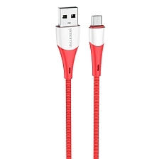 Кабель BOROFONE BX60 Superior micro USB, 2.4A, длина 1 метр, нейлон, цвет красный Кабель BOROFONE BX60 Superior micro USB, 2.4A, длина 1 метр, нейлон, цвет красный