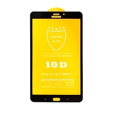 Защитное стекло 10D для планшета SAMSUNG Galaxy Tab A 8.0 (SM-T380, SM-T385), цвет окантовки черный.