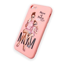 Чехол накладка для APPLE iPhone 7, 8, силикон, рисунок Mama of Drama Girl MOM.