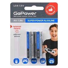 Батарейка GoPower LR6 AA BL2 Alkaline 1.5V Батарейка GoPower LR6 AA BL2 Alkaline 1.5V