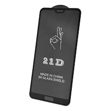 Защитное стекло 21D FULL GLUE BEST для HUAWEI P20 Pro 6.1" (CLT-L29), цвет окантовки черный.