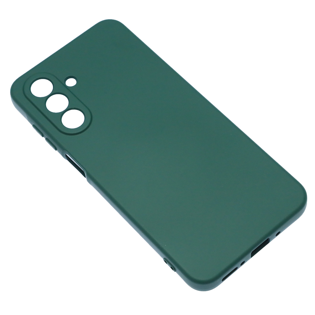 Чехол накладка NANO для SAMSUNG Galaxy A26 5G, Galaxy A17, защита камеры, силикон, бархат, цвет темно зеленый