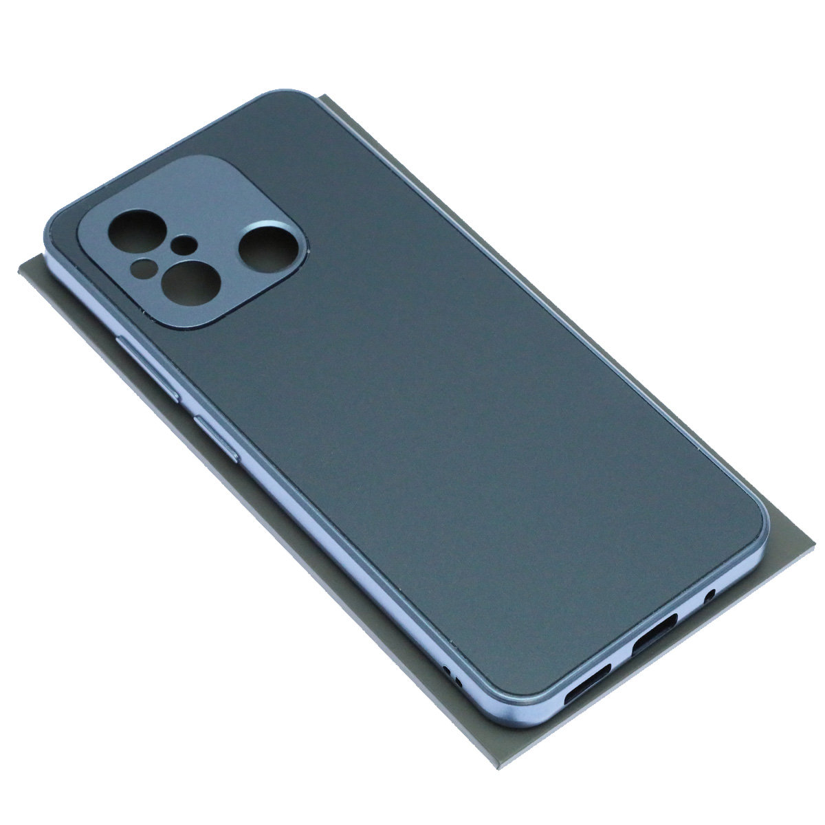 Чехол накладка для XIAOMI Redmi 12С, POCO C55, защита камеры, силикон, пластик, цвет темно синий