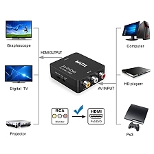 Переходник, конвертер, преобразователь видеосигнала H124 mini из AV (3 RCA) в HDMI, цвет черный