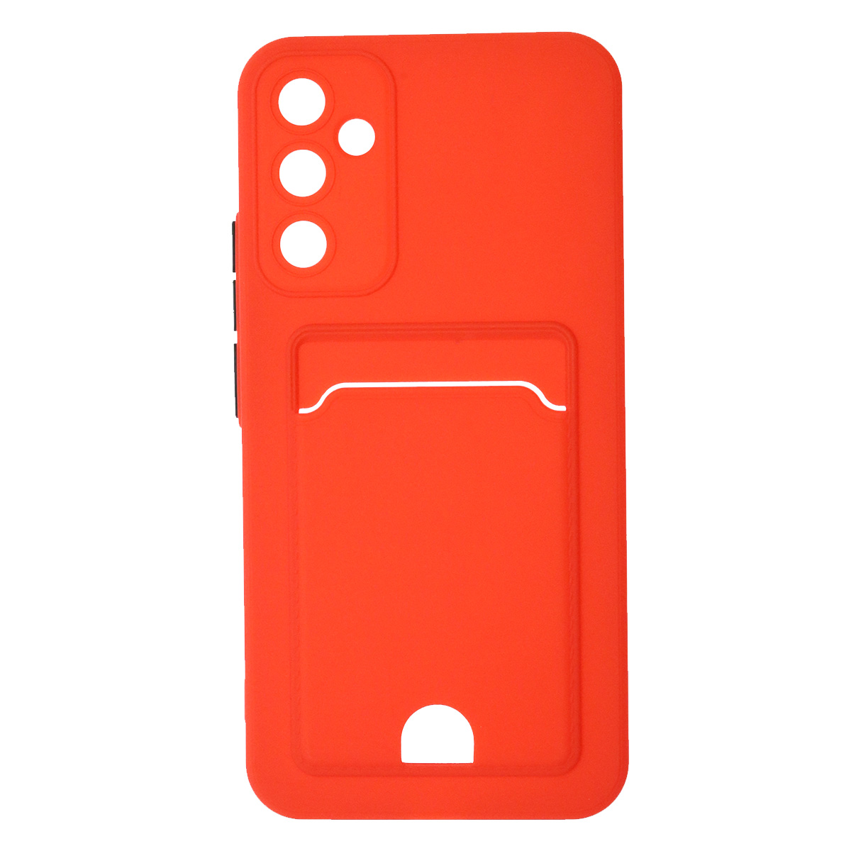 Чехол накладка BUTTON для SAMSUNG Galaxy A34 5G, силикон, отдел для карт, цвет красный