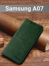 Чехол книжка elitcase для SAMSUNG Galaxy A07, защита камеры, цвет темно-зеленый