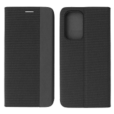 Чехол книжка MESH для SAMSUNG Galaxy A53 5G (SM-A536E), текстиль, силикон, бархат, визитница, цвет черный