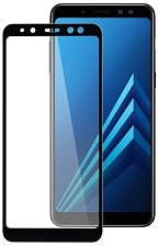 Защитное стекло ГИБКОЕ (Flexible) для SAMSUNG Galaxy A5 2018 / A8 2018 в упаковке,чёрное.