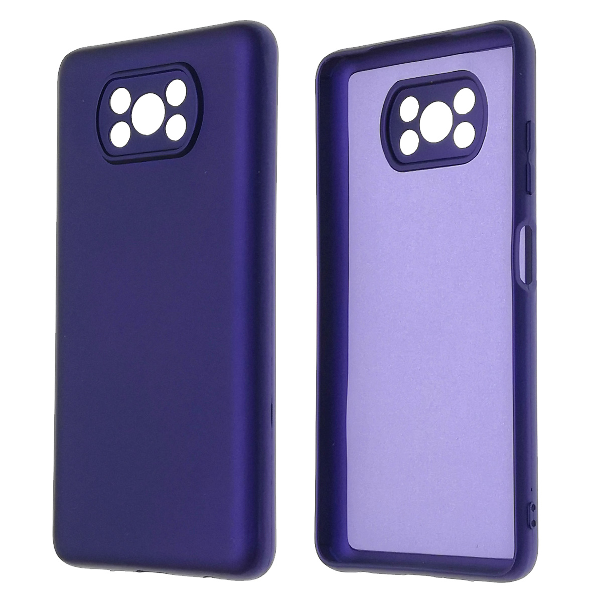 Чехол накладка NANO для XIAOMI POCO X3, POCO X3 Pro, силикон, бархат, цвет перламутрово фиолетовый