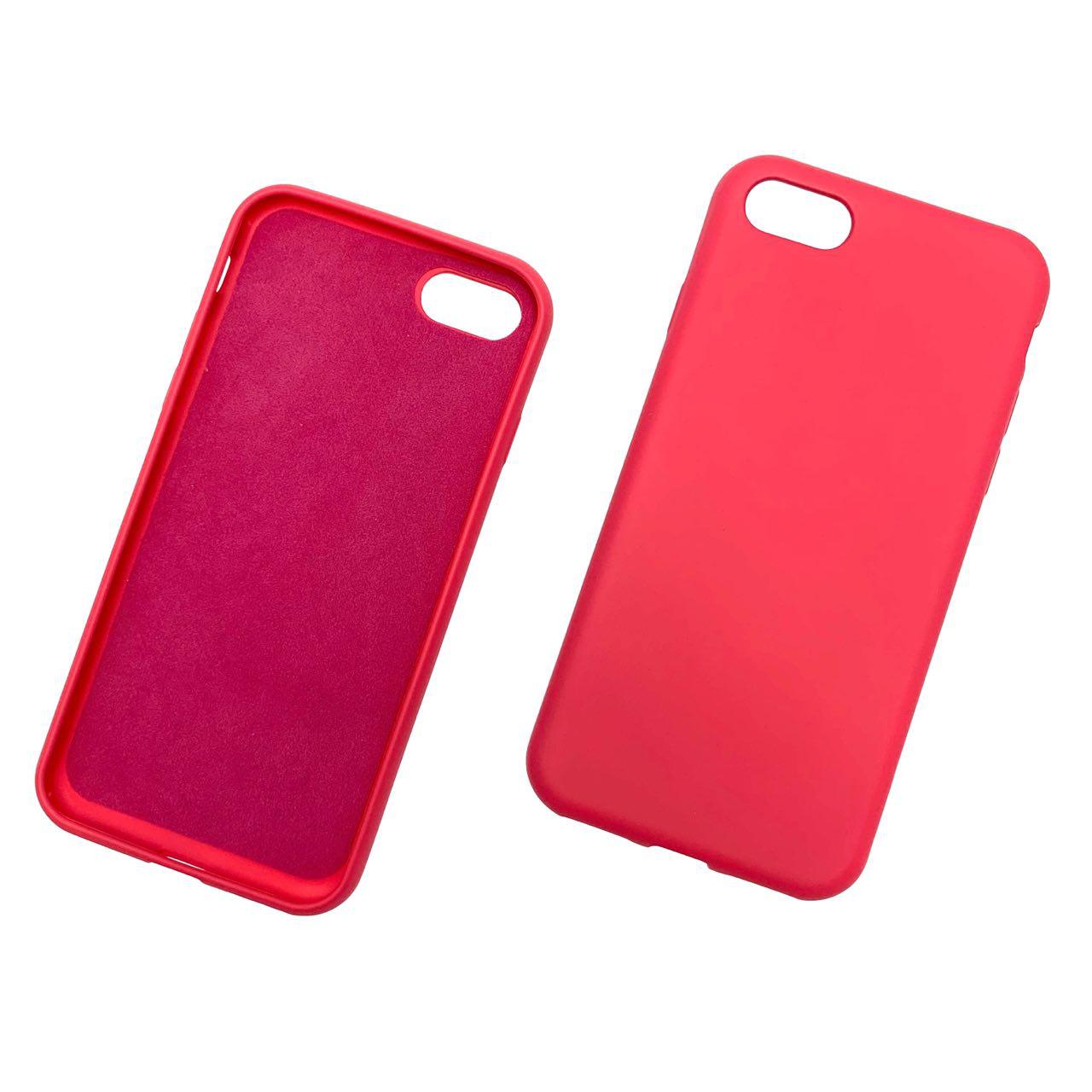 Чехол накладка для APPLE iPhone 7, 8, силикон, цвет бордовый.