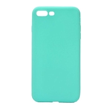 Чехол накладка для APPLE iPhone 7 Plus, 8 Plus, силикон, цвет бирюзовый.