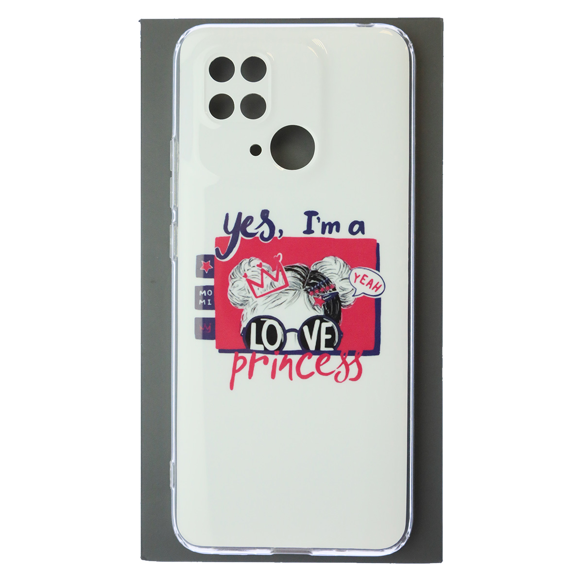 Чехол накладка для XIAOMI Redmi 10C, XIAOMI POCO C40, силикон, защита камеры, глянцевый, рисунок yes, I`m a LOVE princess