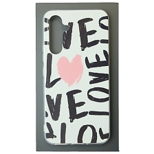 Чехол накладка для SAMSUNG Galaxy A54 5G, силикон, глянцевый, рисунок LOVE