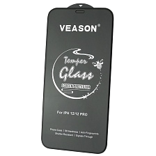 Защитное стекло VEASON для APPLE iPhone 12 (6.1"), iPhone 12 Pro (6.1"), цвет окантовки черный Защитное стекло VEASON для APPLE iPhone 12 (6.1"), iPhone 12 Pro (6.1"), цвет окантовки черный