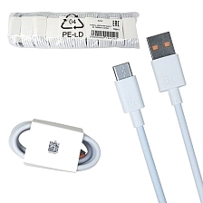 Кабель RC60 USB Type C, 6A, длина 1 метр, цвет белый