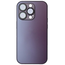 Чехол накладка AG Glass case для APPLE iPhone 14 Pro (6.1"), силикон, защита камеры, цвет темно фиолетовый