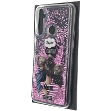 Чехол накладка для Realme C3, силикон, переливашка, рисунок Super mama