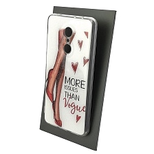 Чехол накладка для XIAOMI Redmi 5, силикон, блестки, рисунок More issues than VOGUE