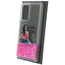 Чехол накладка для SAMSUNG Galaxy A52 (SM-A525F), силикон, переливашка, рисунок Coffee world