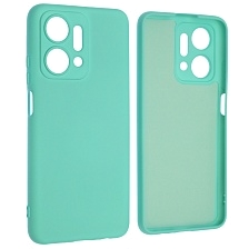 Чехол накладка NANO для Honor X7a, Honor X7a Plus, защита камеры, силикон, бархат, цвет бирюзовый