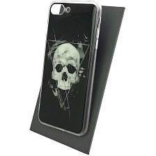 Чехол накладка для APPLE iPhone 7 Plus, iPhone 8 Plus, силикон, глянцевый, рисунок Череп с треугольником