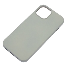 Чехол накладка Silicon Case для APPLE iPhone 15 (6.1"), силикон, бархат, цвет серый