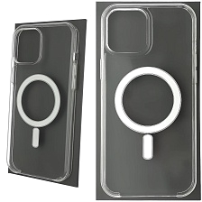 Чехол накладка Clear Case для APPLE iPhone 12 Pro MAX (6.7"), с поддержкой MagSafe, силикон, цвет прозрачный