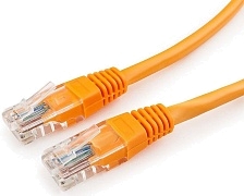 Патч-корд UTP 5e кат., сетевой кабель для интернета, длина 1 метр (PATCH-CORD RJ-45 1.0M), цвет оранжевый