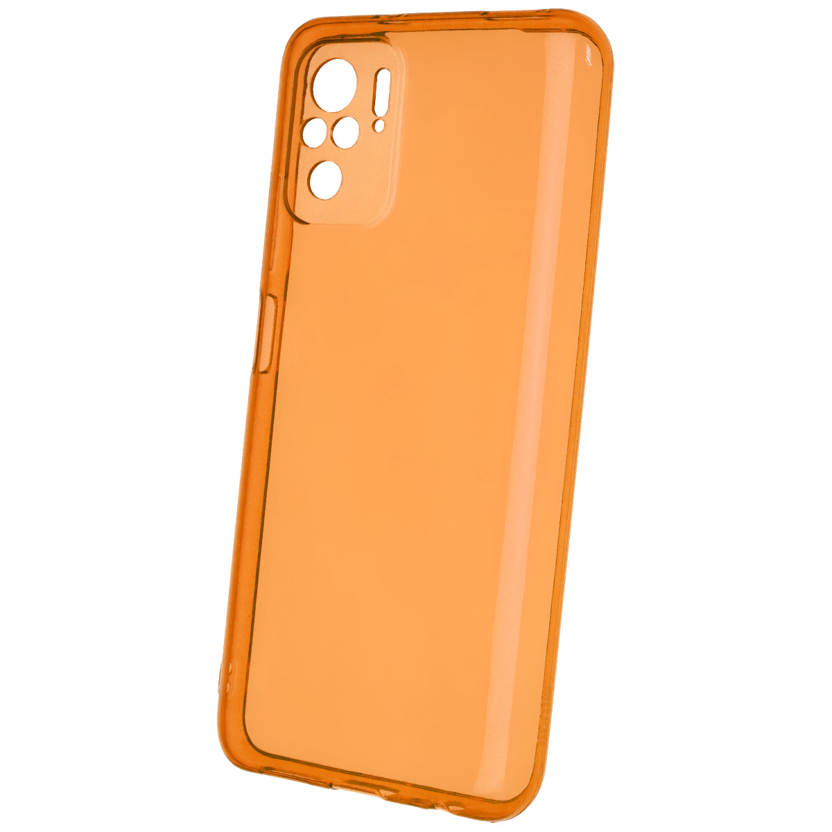 Чехол накладка Clear Case для XIAOMI Redmi Note 10, Note 10S, POCO M5s, силикон 1.5 мм, защита камеры, цвет прозрачно оранжевый