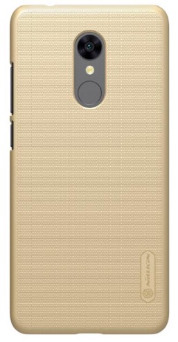 Чехол накладка для XIAOMI REDMI 5, пластик, цвет золотистый.