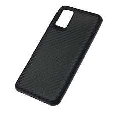Чехол накладка для SAMSUNG Galaxy A02S (SM-A025F), силикон, карбон, цвет черный