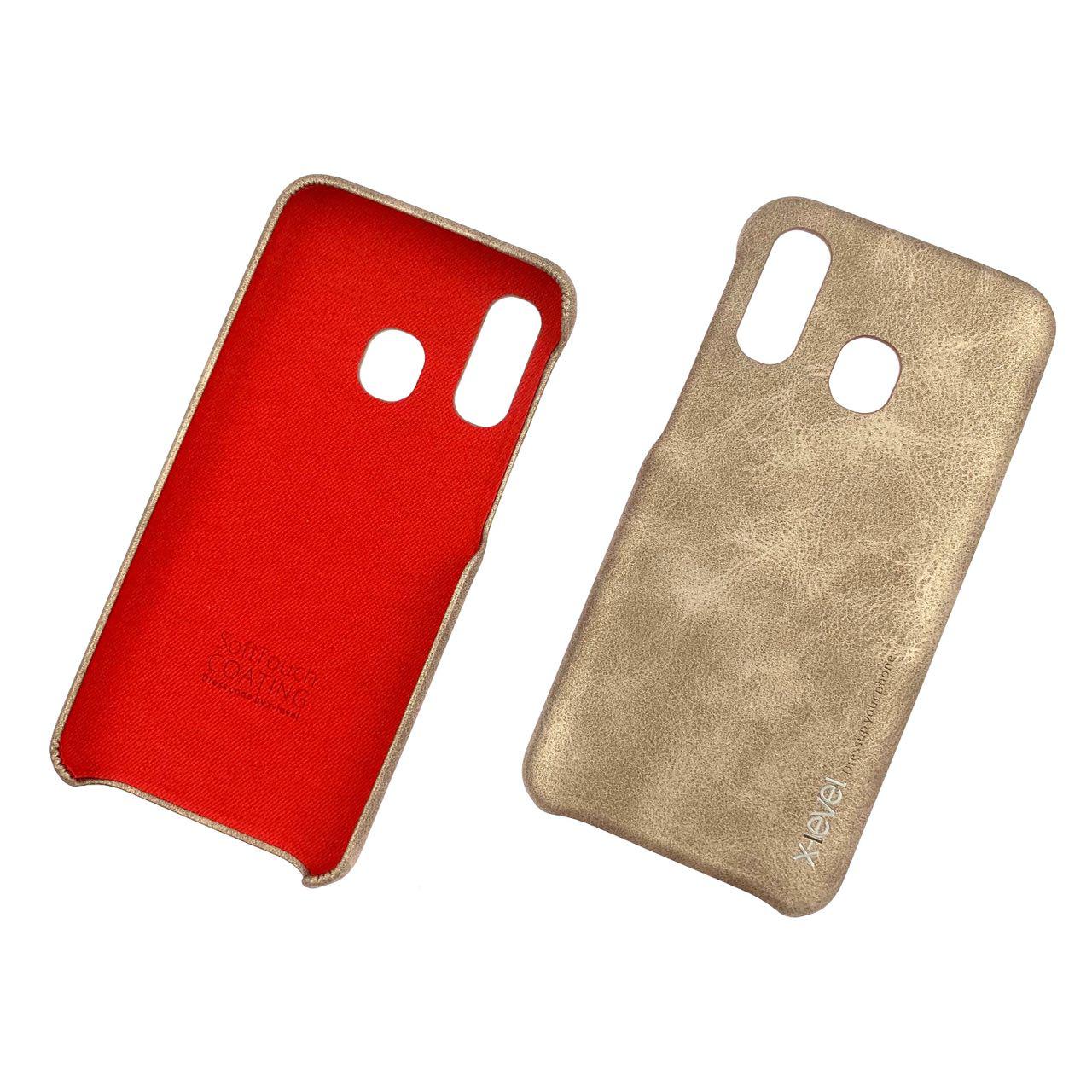 Чехол накладка X-Level VINTAGE для SAMSUNG Galaxy A40 (SM-A405), экокожа, силикон, цвет золотистый.