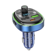 АЗУ (Автомобильное зарядное устройство) BOROFONE BC47 Might с FM трансмиттером, Bluetooth, 1 USB Type C, 2 USB, QC3.0 18W, PD30W, цвет темно синий
