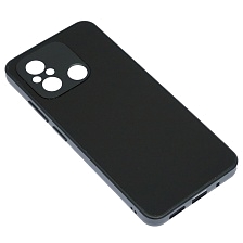 Чехол накладка для XIAOMI Redmi 12С, POCO C55, защита камеры, силикон, пластик, цвет черный