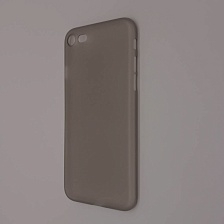 Накладка пластиковая ультратонкая для iPhone 7, темно-прозрачный.