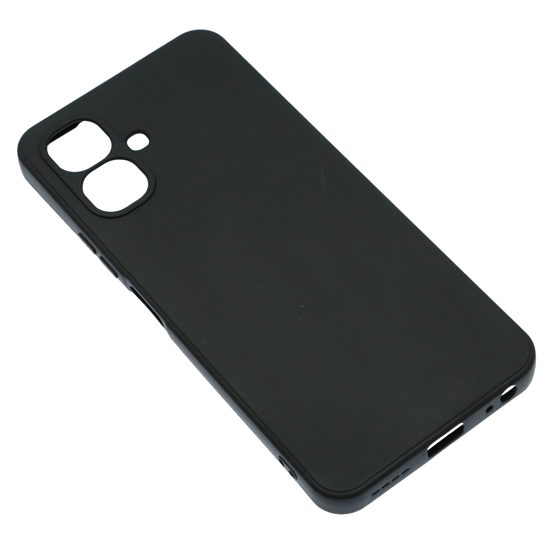 Чехол накладка для TECNO SPARK GO 2, защита камеры, силикон, цвет черный
