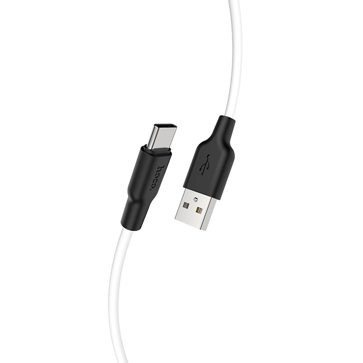 Кабель USB Type-C HOCO X21 Plus, 3 A, длина 1 метр, цвет черно белый