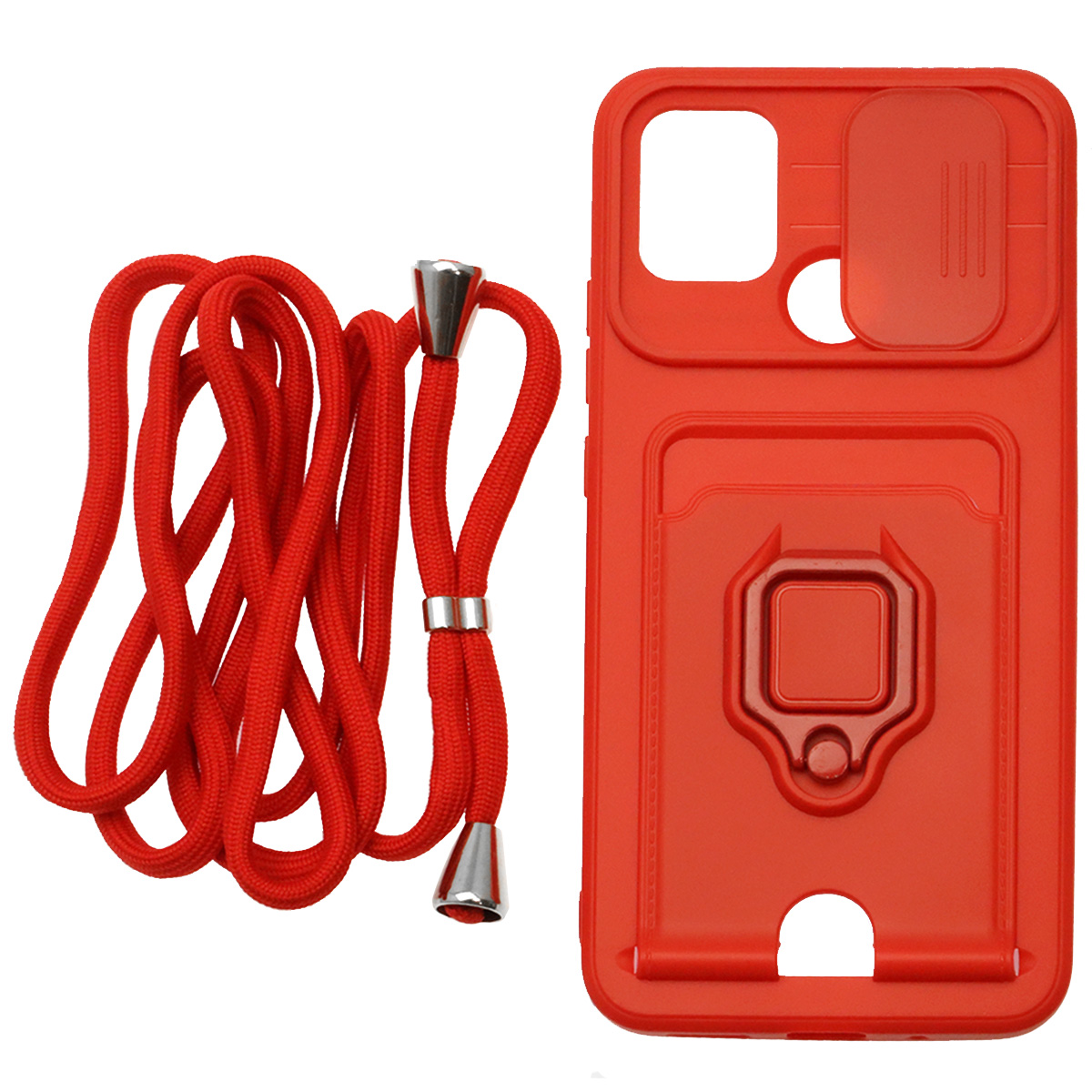 Чехол накладка MULTI FUNCTION 4 в 1 для XIAOMI Redmi 9C, Redmi 10A, цвет красный