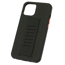 Чехол накладка LADDER NANO для APPLE iPhone 12 PRO MAX (6.7), силикон, держатель, цвет черный