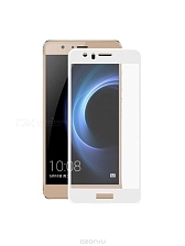 Защитное стекло 2D Full glass для Huawei Honor 8 /тех.пак/ белый.