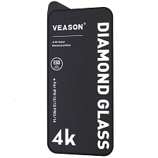 Защитное стекло VEASON DIAMOND GLASS для APPLE iPhone 13 (6.1"), iPhone 13 Pro (6.1"), iPhone 14 (6.1"), цвет окантовки черный