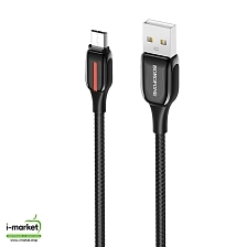 BOROFONE BU14 Heroic кабель Micro USB, 2.4A, длина 1.2 метра, нейлоновая оплетка, цвет черный.
