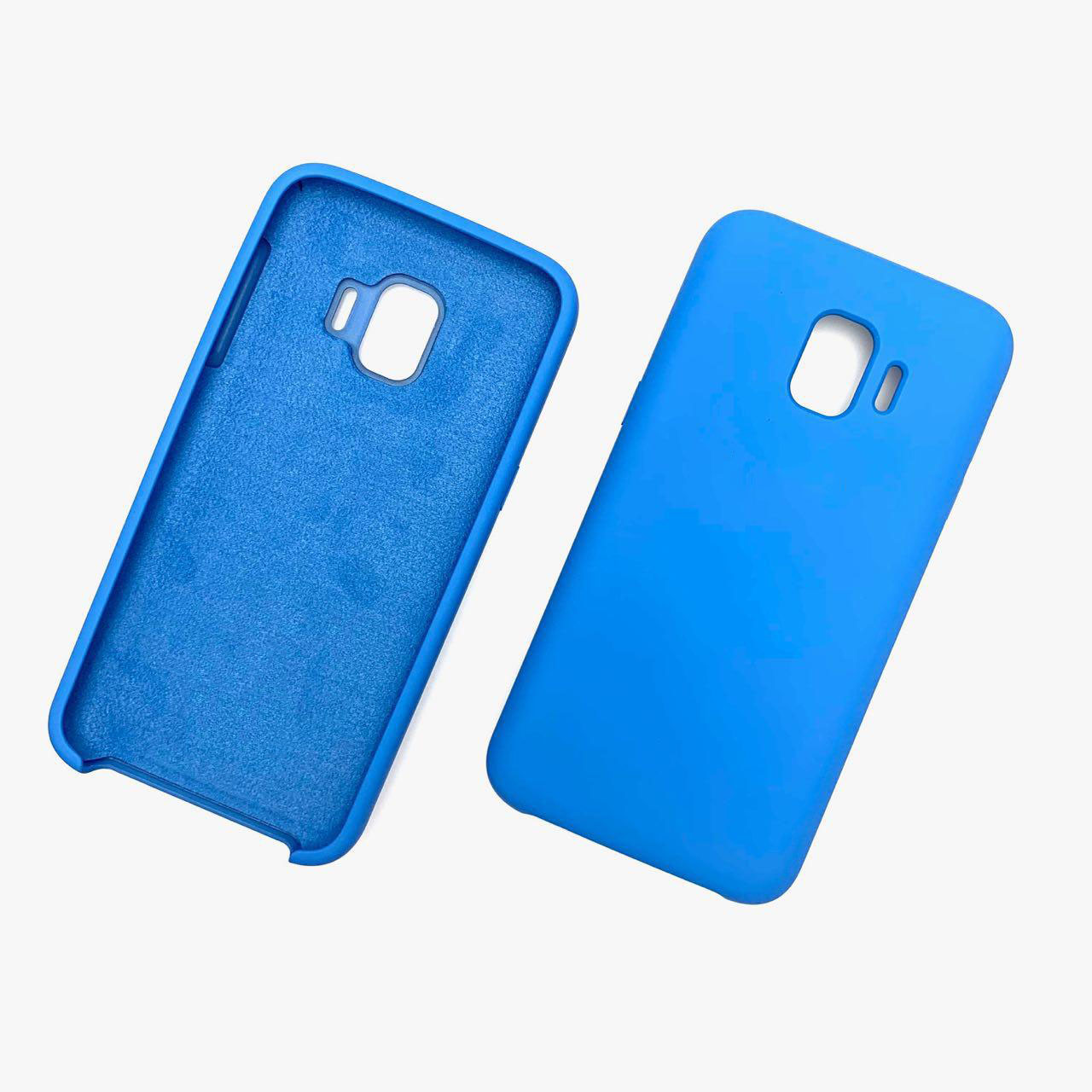 Чехол накладка Silicon Cover для SAMSUNG Galaxy J2 Core (SM-J260), силикон, бархат, цвет светло синий.