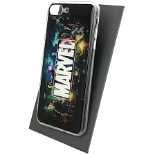 Чехол накладка для APPLE iPhone 7 Plus, iPhone 8 Plus, силикон, глянцевый, рисунок Белый Marvel