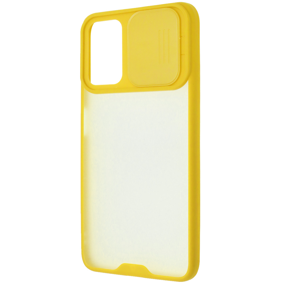 Чехол накладка LIFE TIME для XIAOMI POCO M3, силикон, пластик, матовый, со шторкой для защиты задней камеры, цвет окантовки желтый