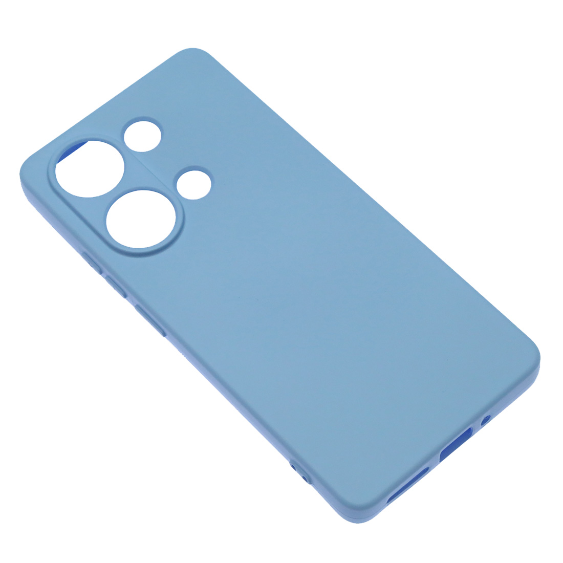 Чехол накладка NANO для XIAOMI Redmi Note 13 Pro 4G, POCO M6 Pro 4G, защита камеры, силикон, бархат, цвет васильковый
