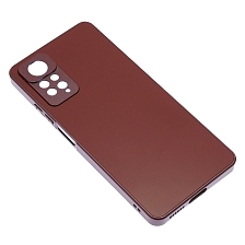Чехол накладка для XIAOMI Redmi Note 12 Pro 4G, защита камеры, силикон, пластик, цвет бордовый