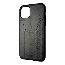 Чехол накладка R3 для APPLE iPhone 11 Pro, силикон, под кожу, цвет черный