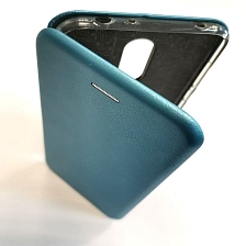 Чехол книжка для XIAOMI Redmi 5 Plus, экокожа, визитница, цвет голубой