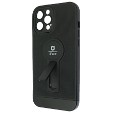 Чехол накладка iFace для APPLE iPhone 12 Pro Max (6.7), силикон, защита камеры, выдвижная подставка, цвет черный